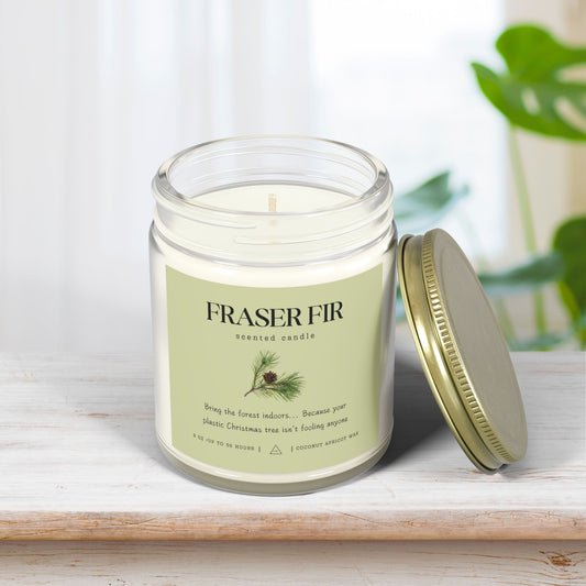 Fraser Fir Scented Candle ⎮ Bring the Forest Indoors (Because Your Plastic Tree Needs Backup)