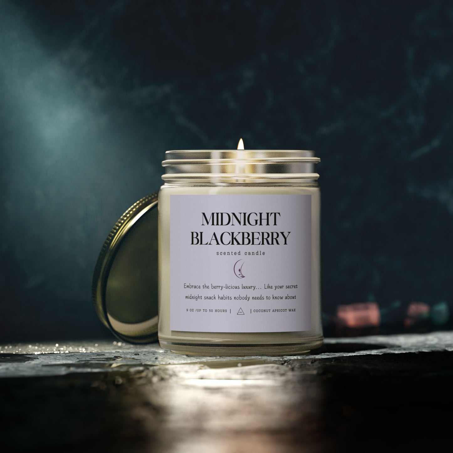 Midnight Blackberry Scented Candle ⎮ Sweet as Dessert, Without the Calories