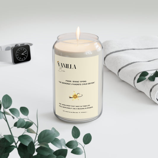 Vanilla Bean Scented Candle | Divine Timing: "The Universe's Favorite Child Edition"