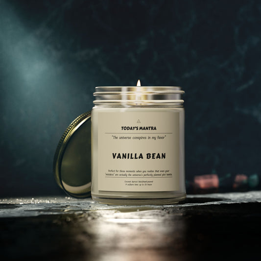 Vanilla Bean Scented Candle | Universe Conspires Mantra