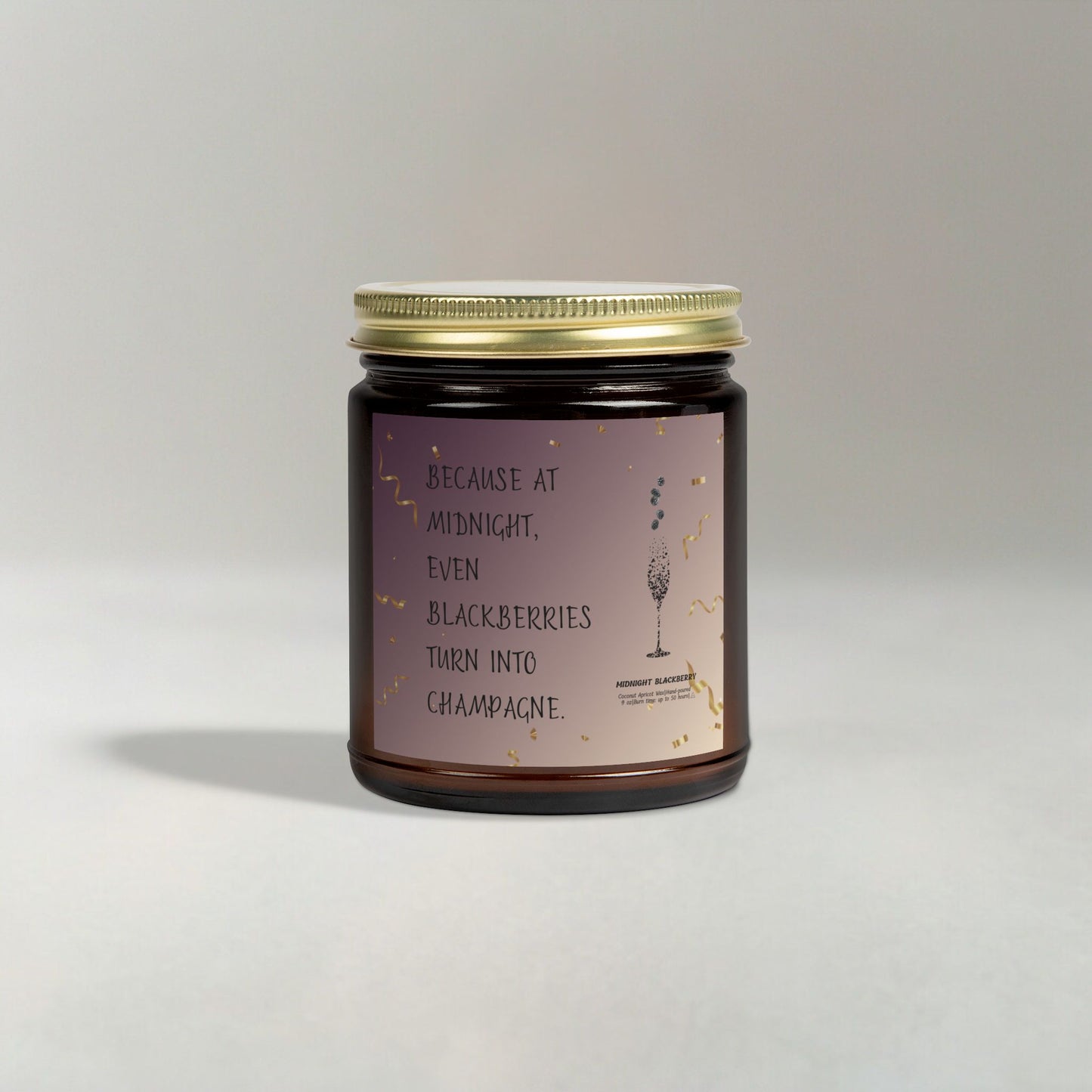 Midnight Blackberry Scented Candle | Because of Midnight