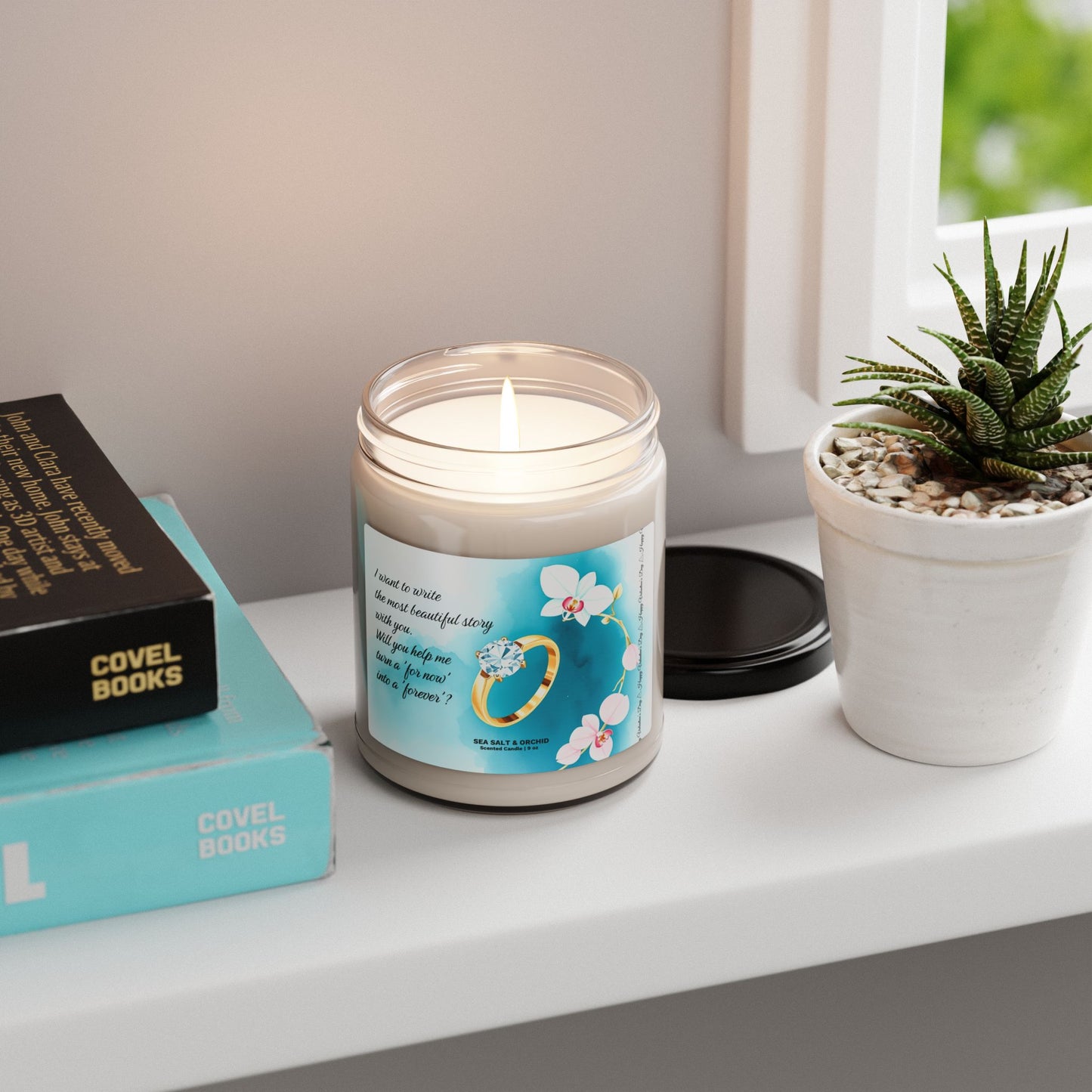 Sea Salt + Orchid Scented Soy Candle | Where Love Stories Begin