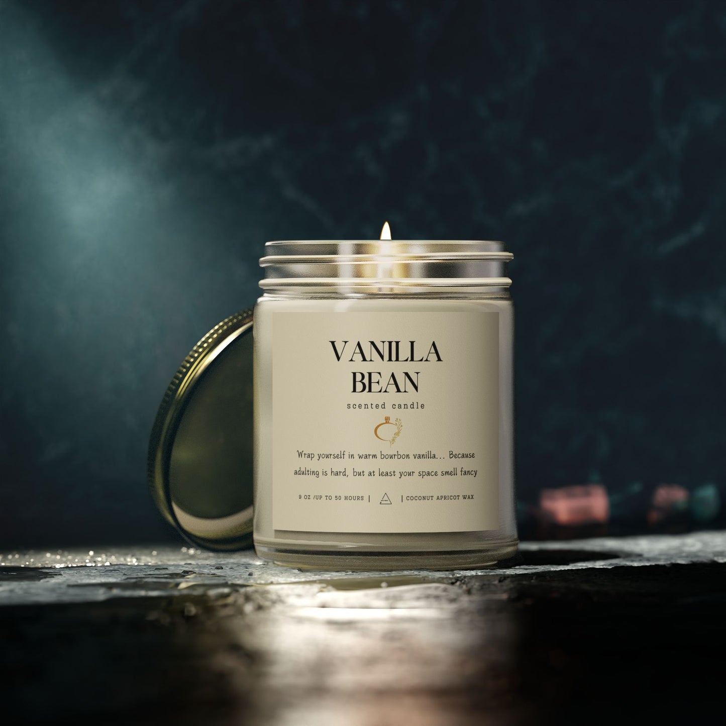 Vanilla Bean Scented Candle ⎮ The Cozy Companion for Life’s Chaos