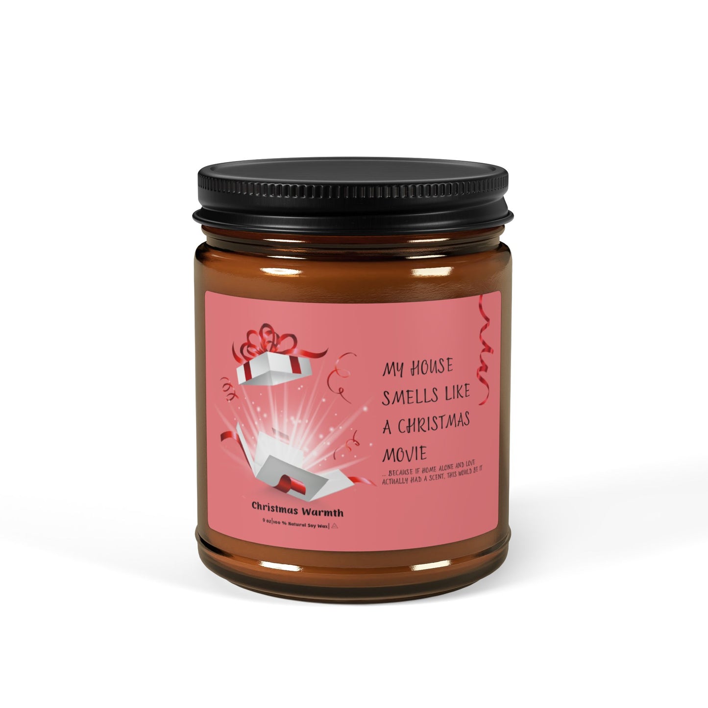 Christmas Warmth Scented Soy Candle | Amber Jar