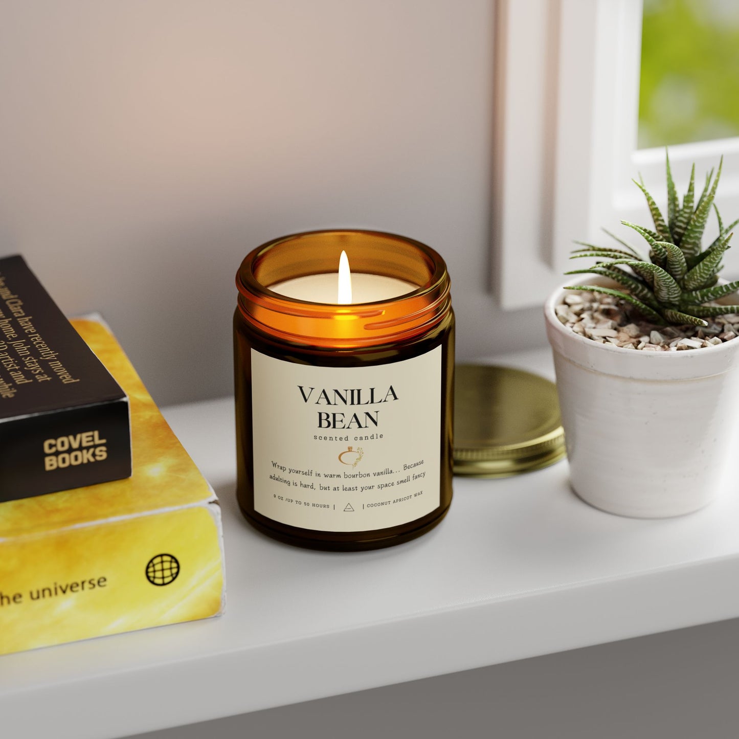 Vanilla Bean Scented Candle ⎮ The Cozy Companion for Life’s Chaos