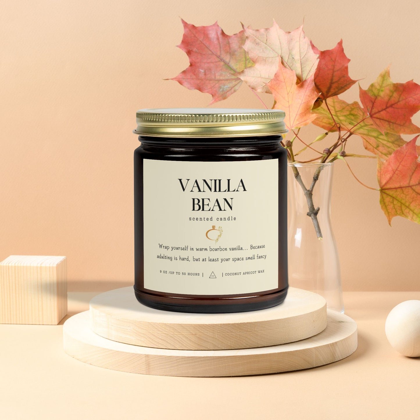 Vanilla Bean Scented Candle ⎮ The Cozy Companion for Life’s Chaos