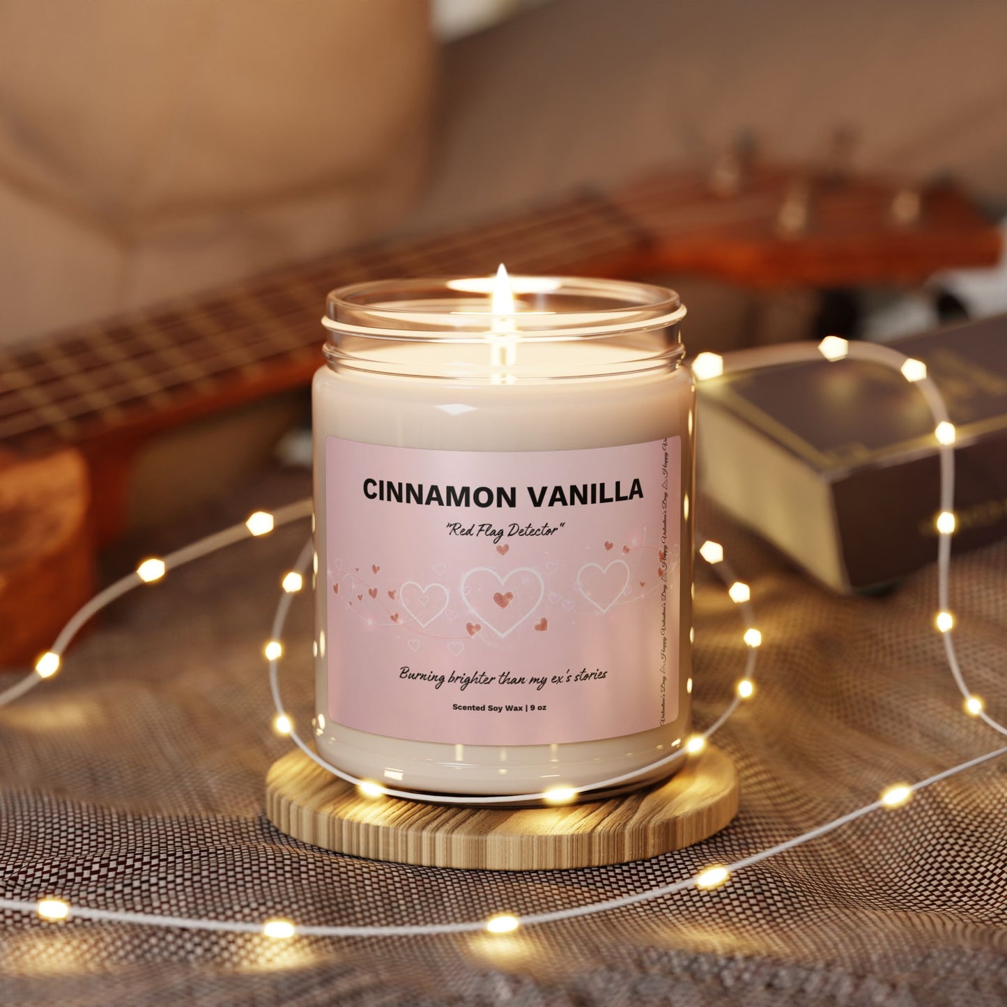 Cinnamon Vanilla Scented Soy Candle ⎮ Red Flag Detector