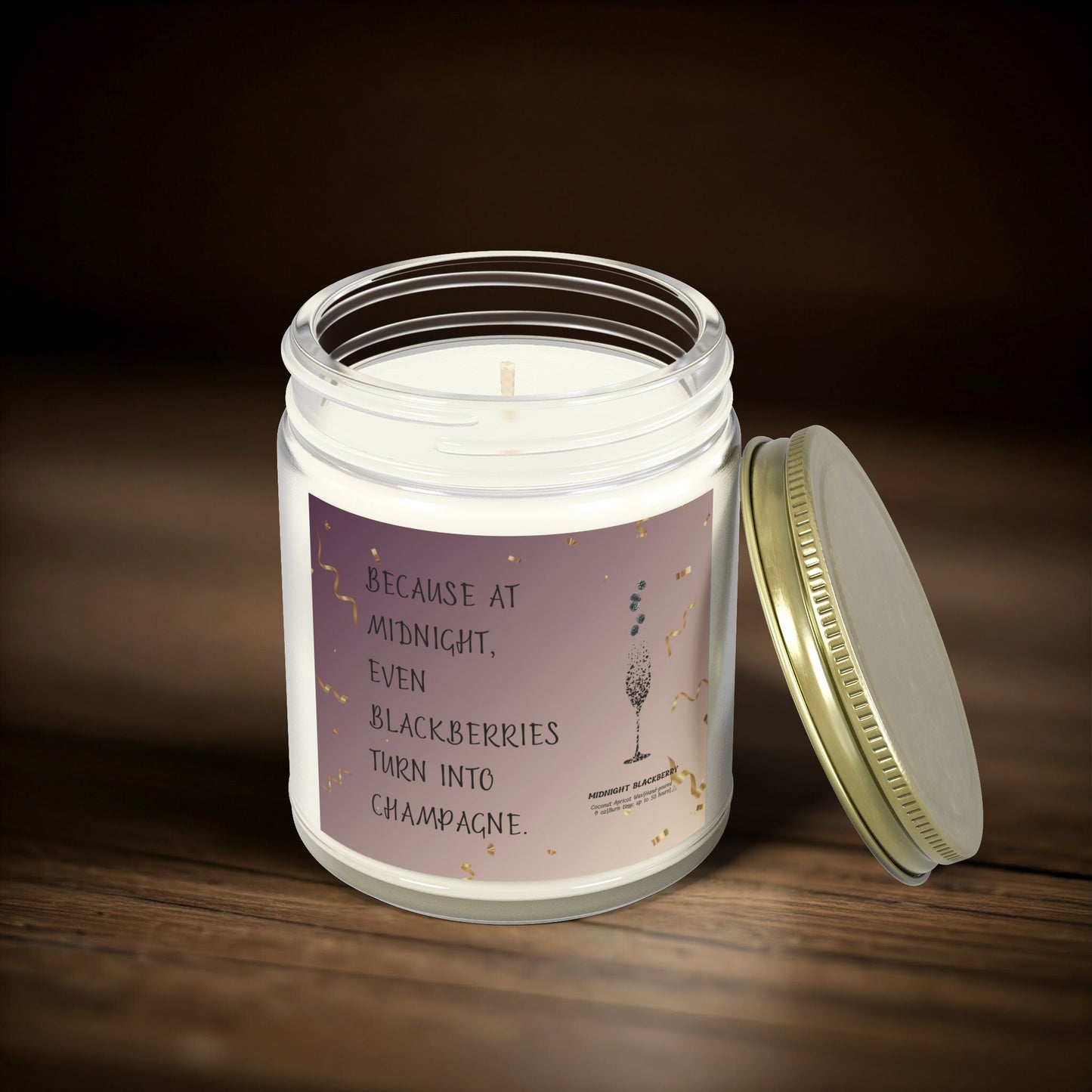 Midnight Blackberry Scented Candle | Because of Midnight