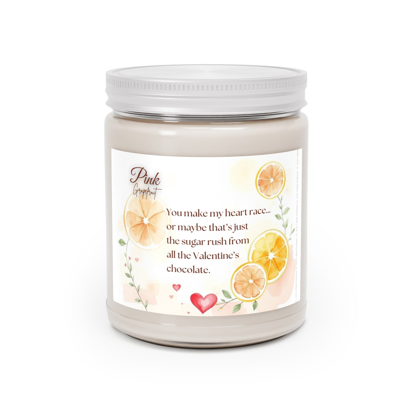 Pink Grapefruit Scented Candle ⎮ You Make My Heart Race… Or Maybe It’s the Chocolate!