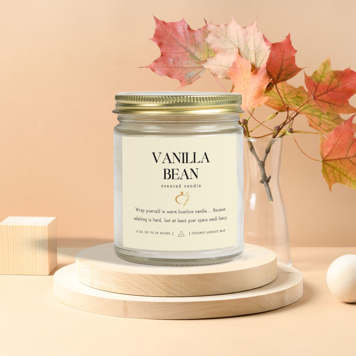 Vanilla Bean Scented Candle ⎮ The Cozy Companion for Life’s Chaos