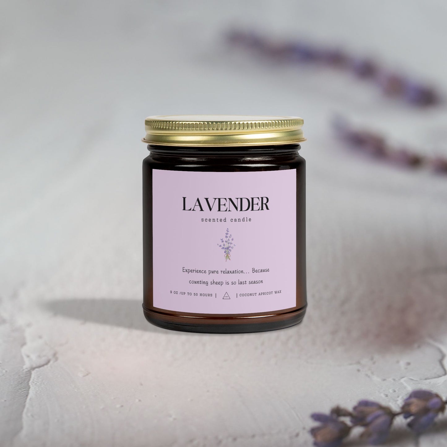 Lavender Scented Candle ⎮ Serenity in a Jar (No Counting Sheep)