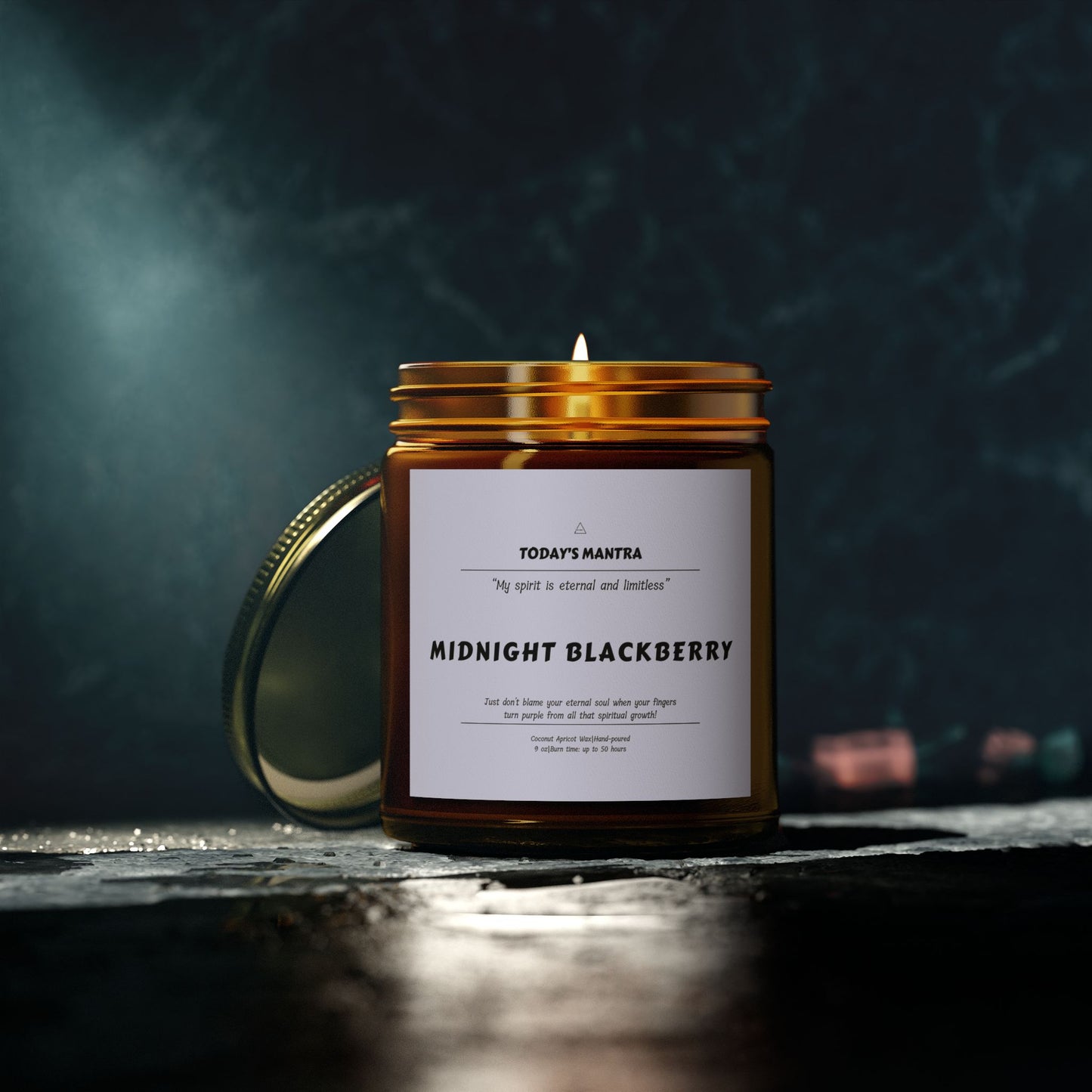 Midnight Blackberry Scented Candle | Eternal Spirit Mantra