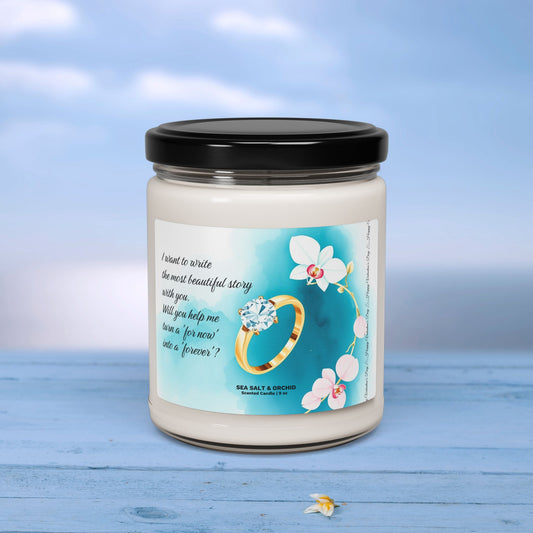 Sea Salt + Orchid Scented Soy Candle | Where Love Stories Begin