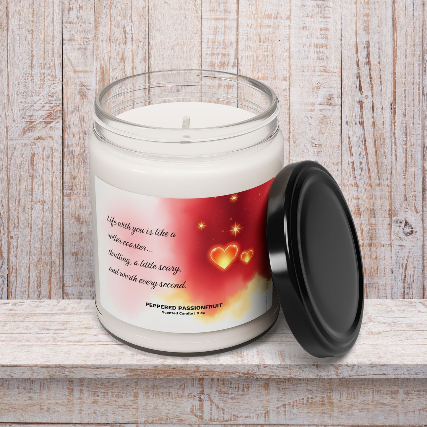 Peppered Passionfruit Scented Soy Candle ⎮ Roller Coaster Love