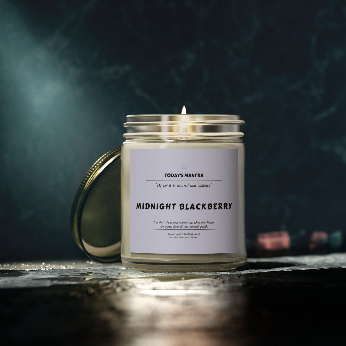 Midnight Blackberry Scented Candle | Eternal Spirit Mantra