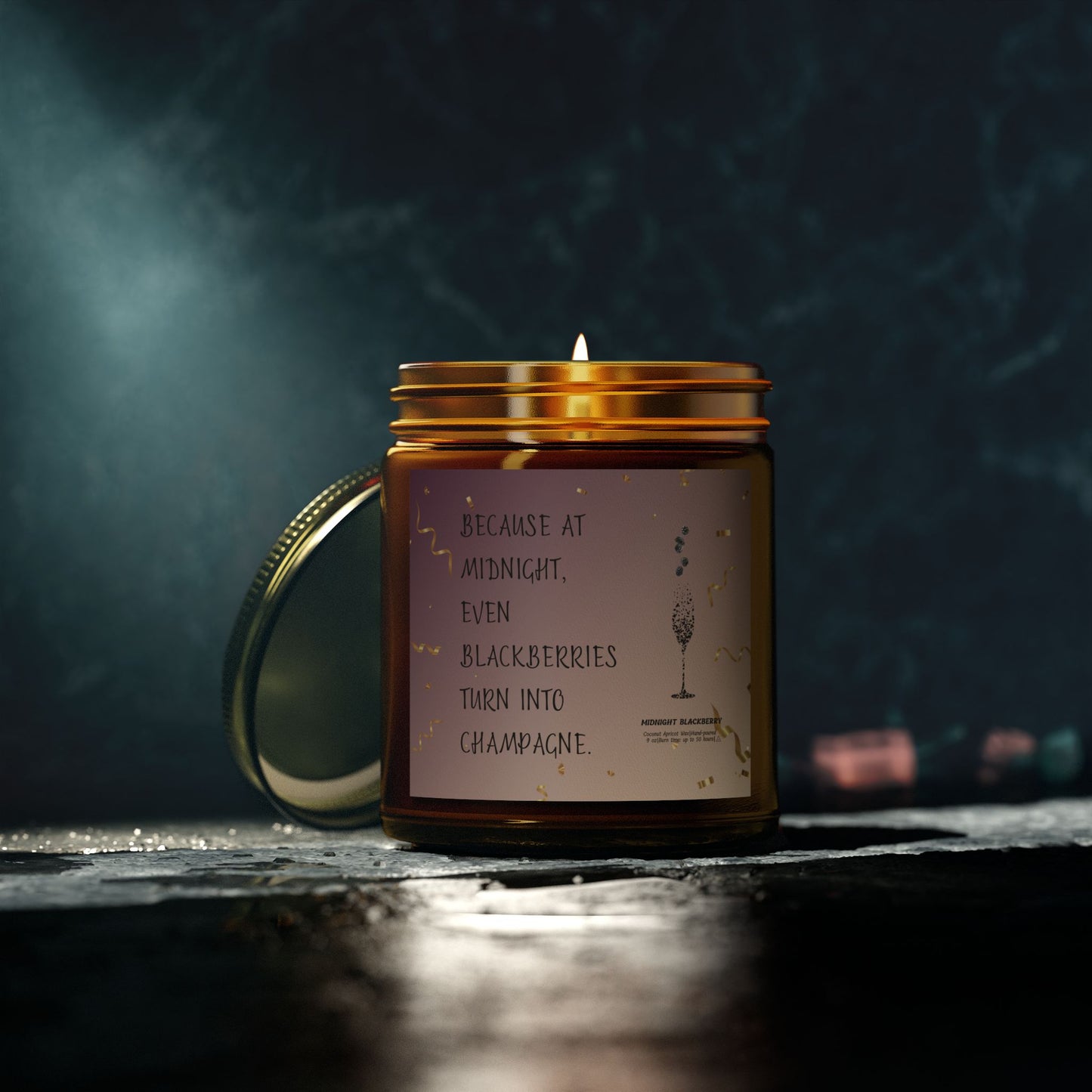 Midnight Blackberry Scented Candle | Because of Midnight