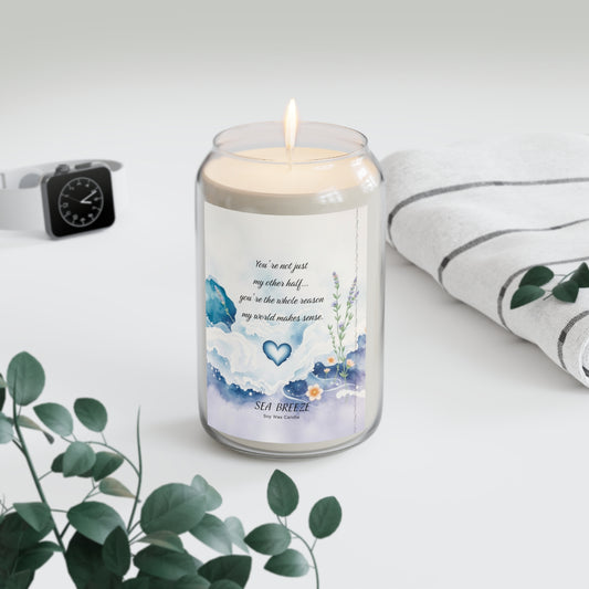 Sea Breeze Scented Soy Candle ⎮ My World Makes Sense with You