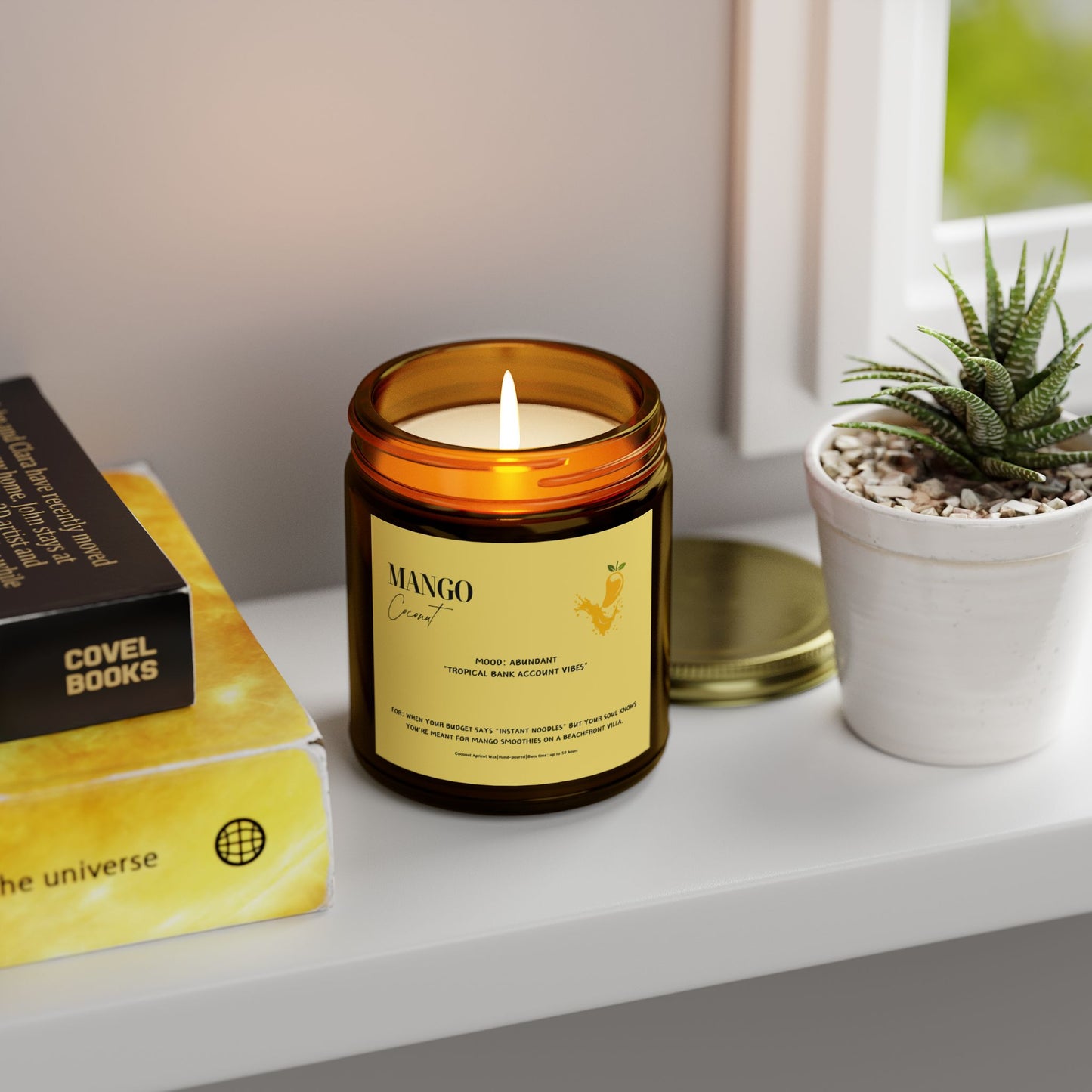 Mango Coconut Scented Candle ⎮ Your Tropical Getaway (No Passport Required)