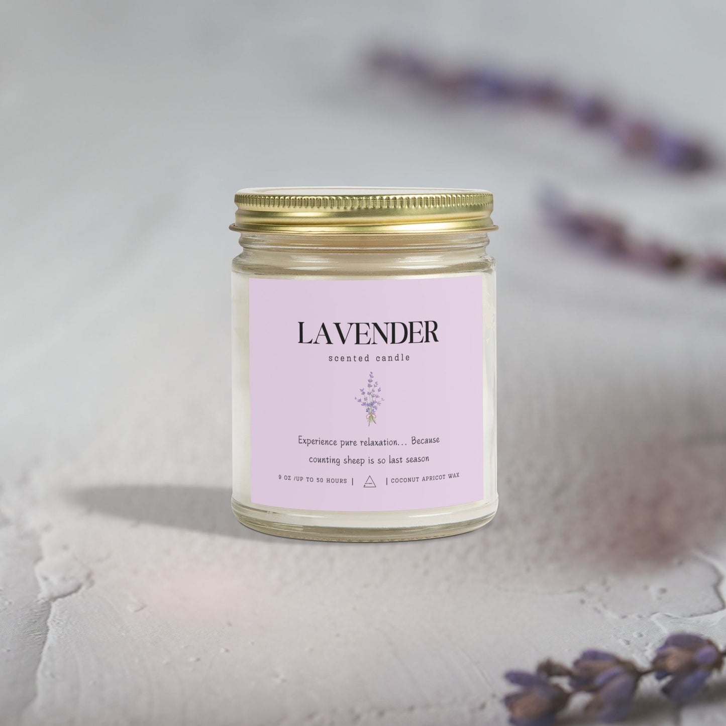 Lavender Scented Candle ⎮ Serenity in a Jar (No Counting Sheep)