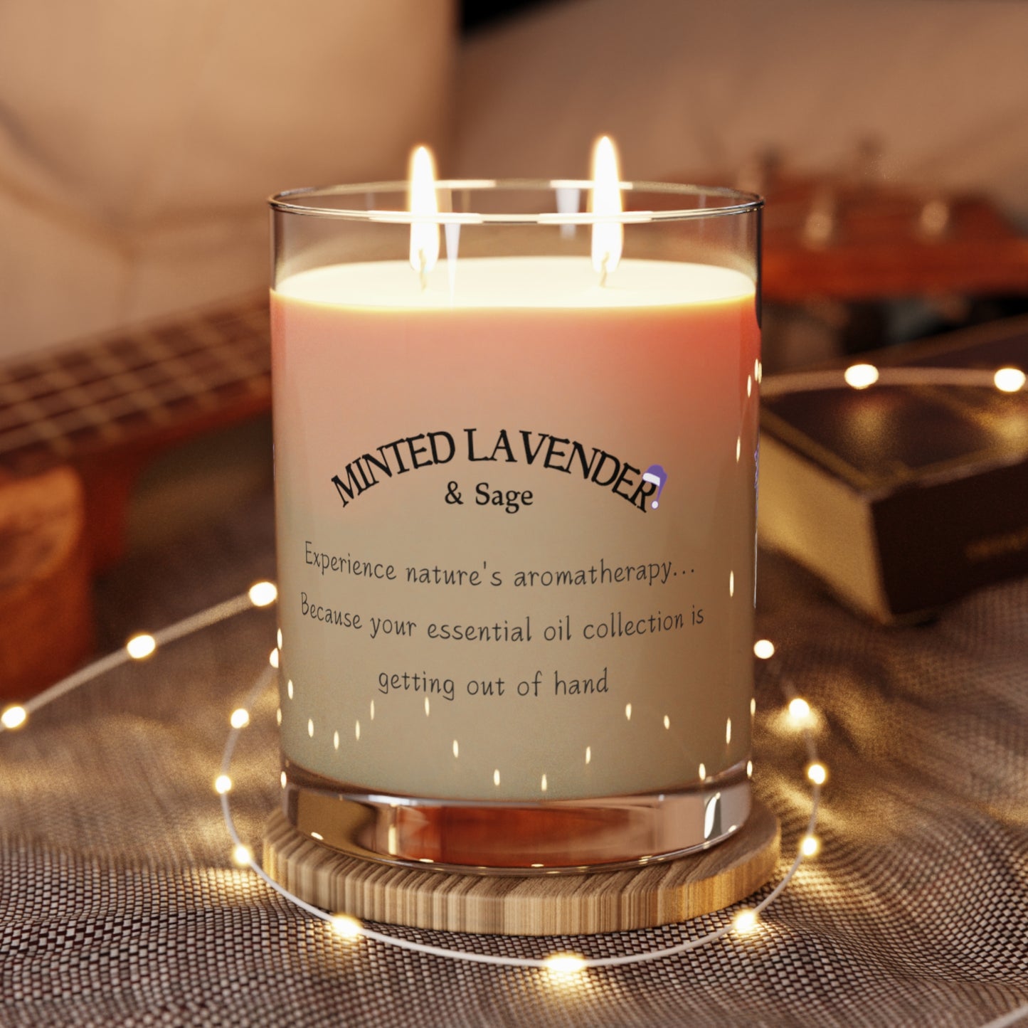 Minted Lavender & Sage Scented Candle  |  Fresh as Morning Dew (Not Your Gardening Skills)