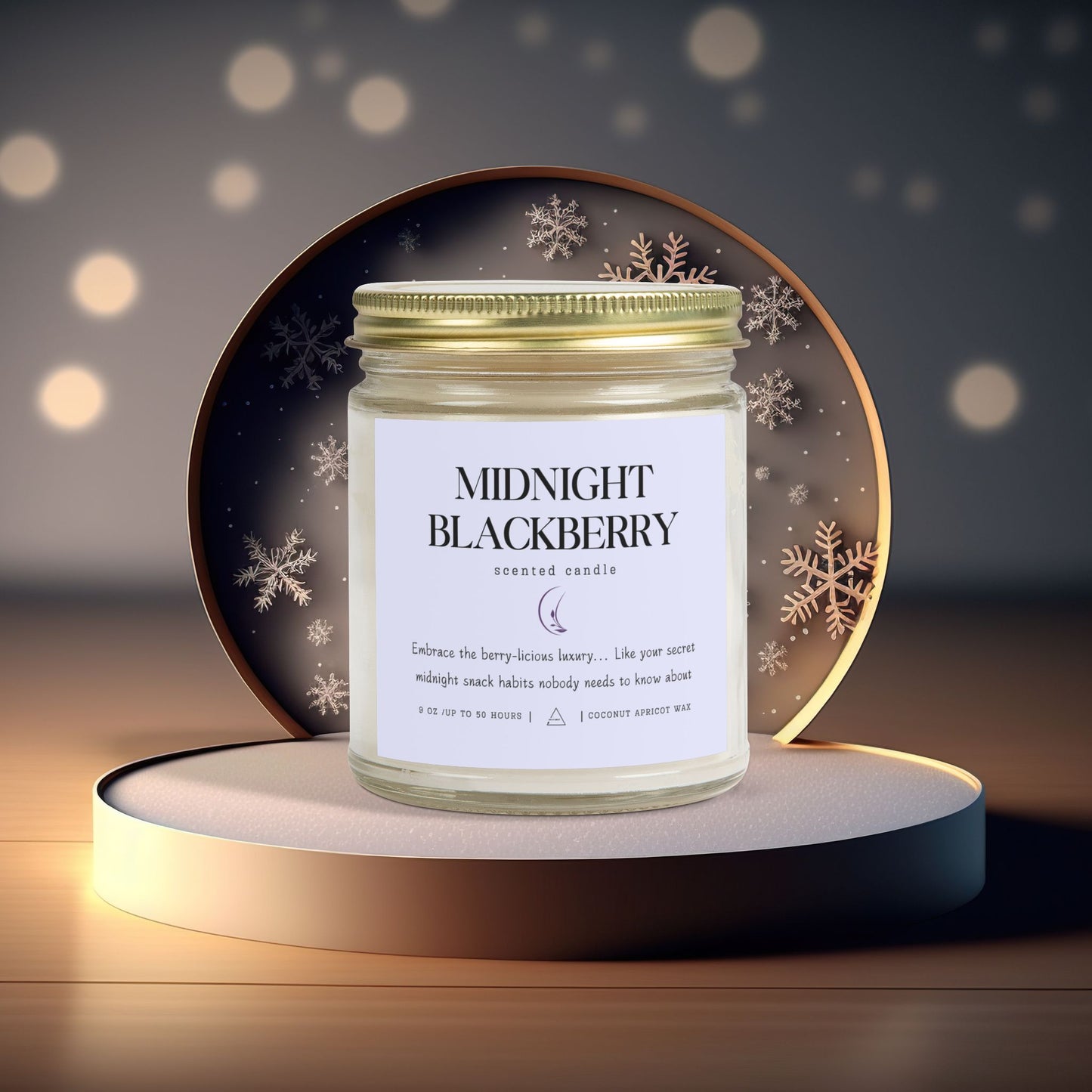 Midnight Blackberry Scented Candle ⎮ Sweet as Dessert, Without the Calories