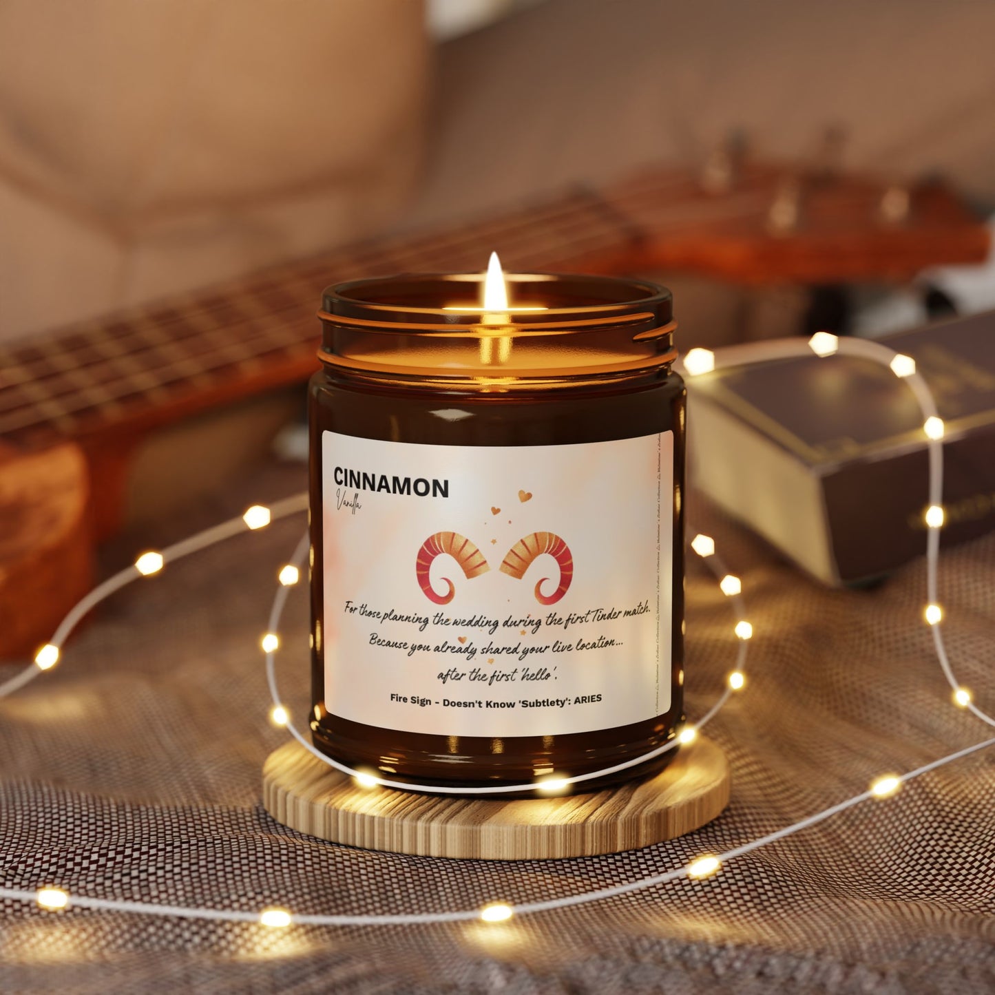 Aries Candle – Cinnamon Vanilla | Passion, Boldness & Spicy Sweetness