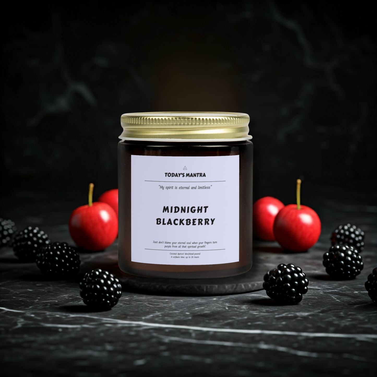 Midnight Blackberry Scented Candle | Eternal Spirit Mantra