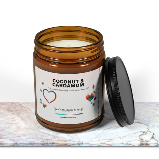 Coconut + Cardamom Scented Soy Candle ⎮ My Soulmate (According to My Spotify Wrapped)