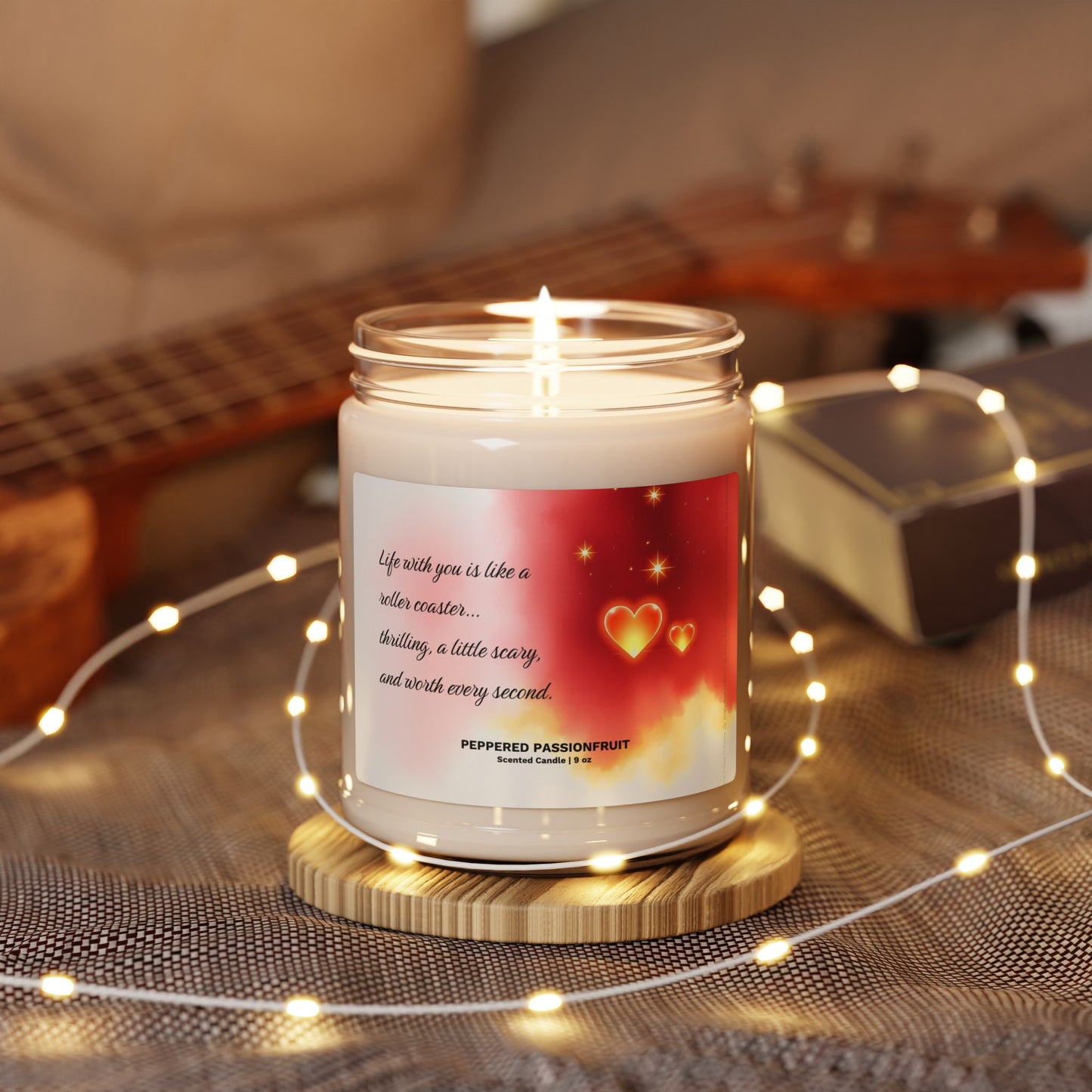 Peppered Passionfruit Scented Soy Candle ⎮ Roller Coaster Love