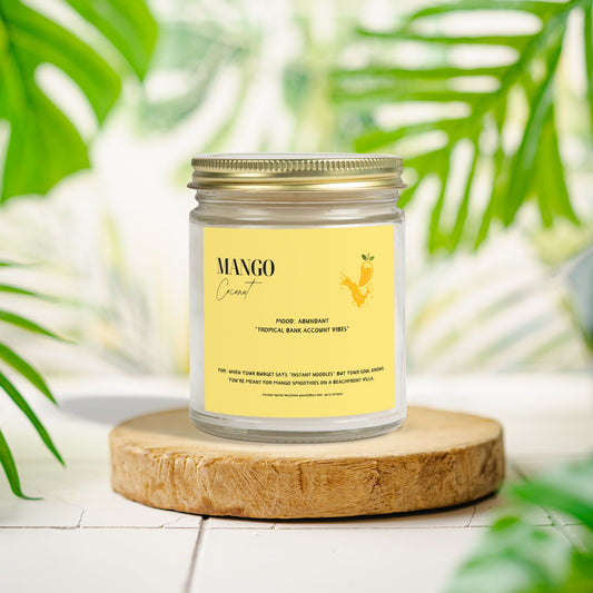 Mango Coconut Scented Candle ⎮ Your Tropical Getaway (No Passport Required)