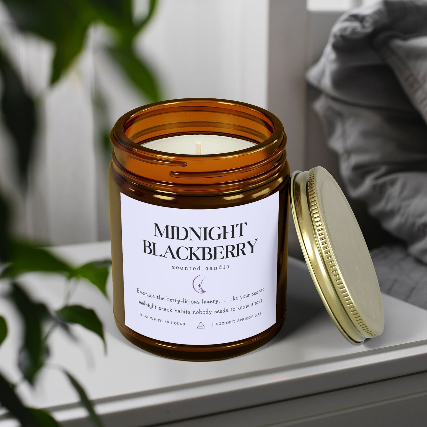 Midnight Blackberry Scented Candle ⎮ Sweet as Dessert, Without the Calories