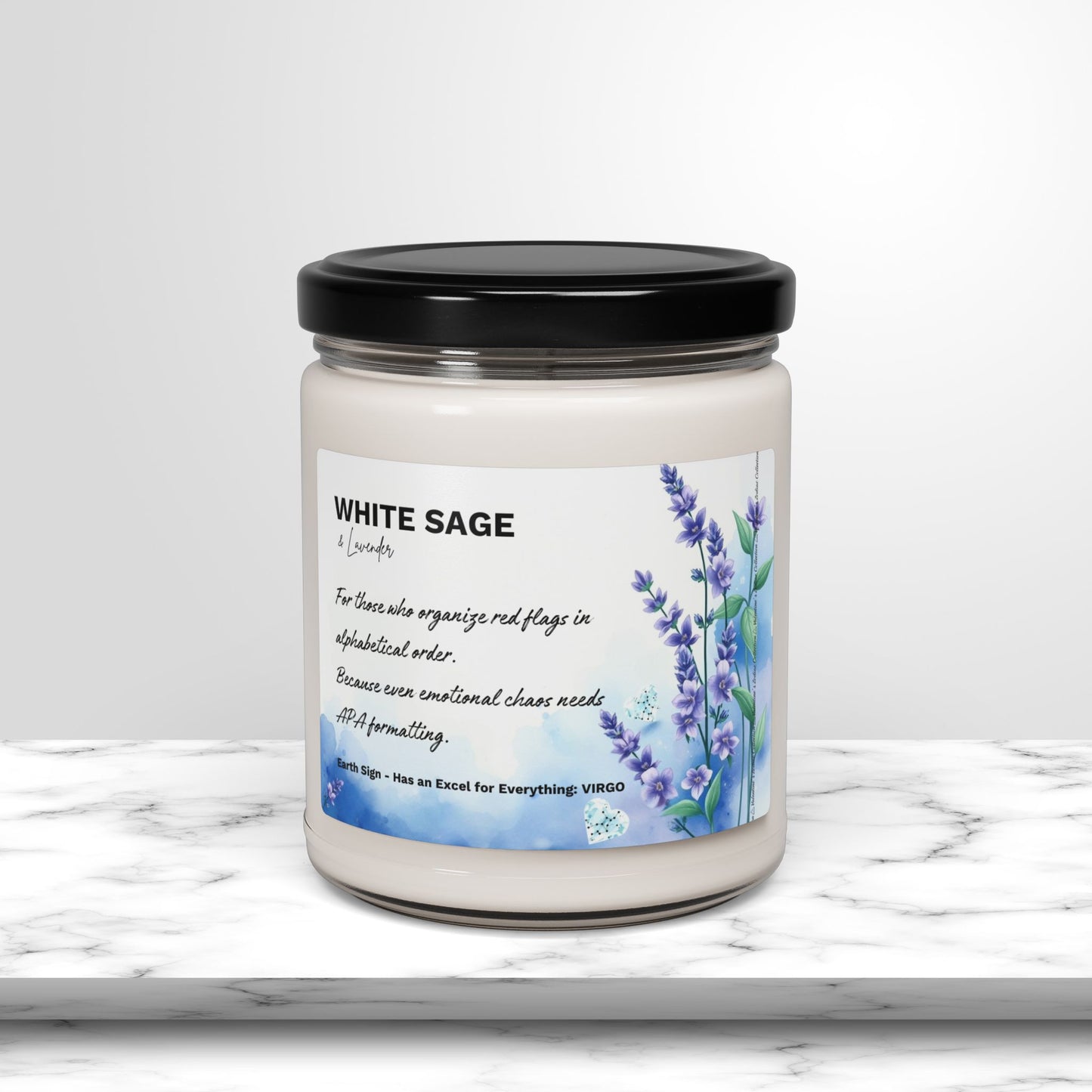 Virgo Candle – White Sage & Lavender | For Those Who Organize Everything, Even Their Peace