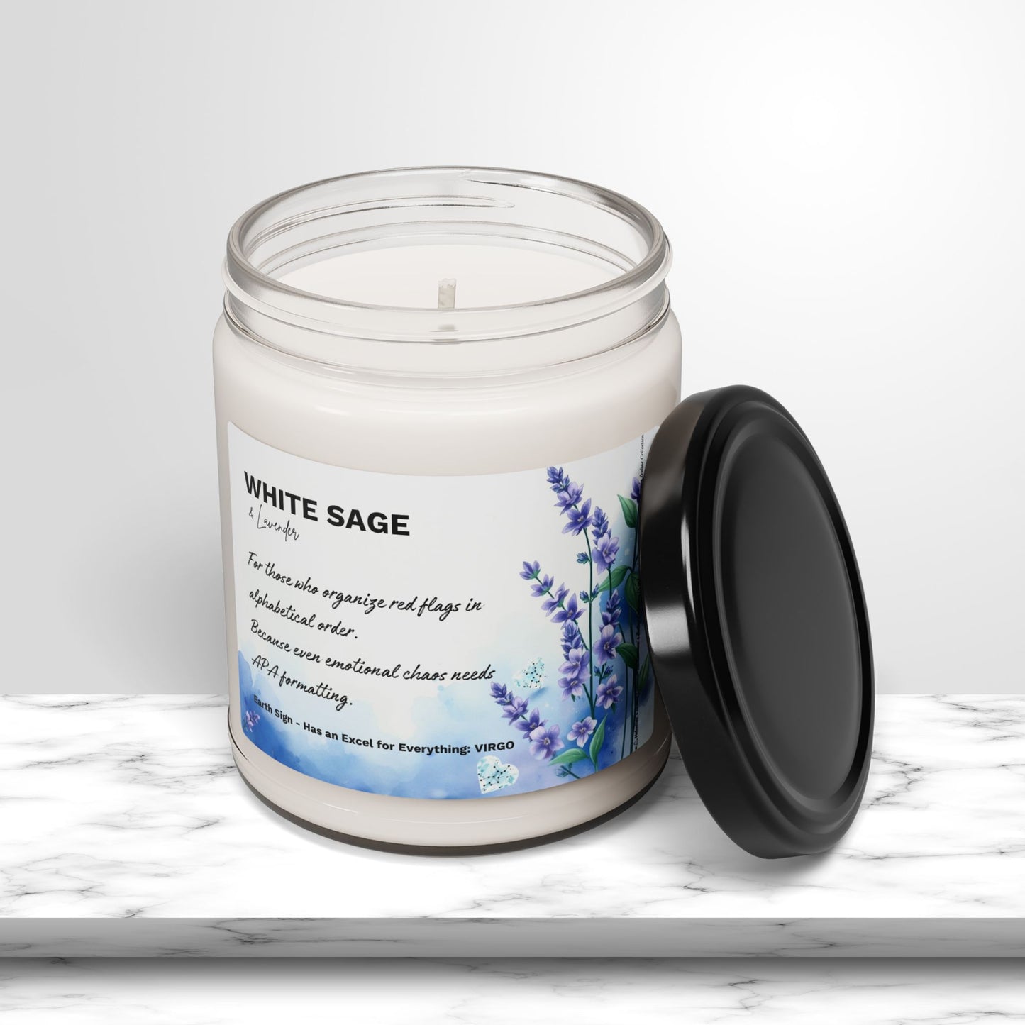 Virgo Candle – White Sage & Lavender | For Those Who Organize Everything, Even Their Peace