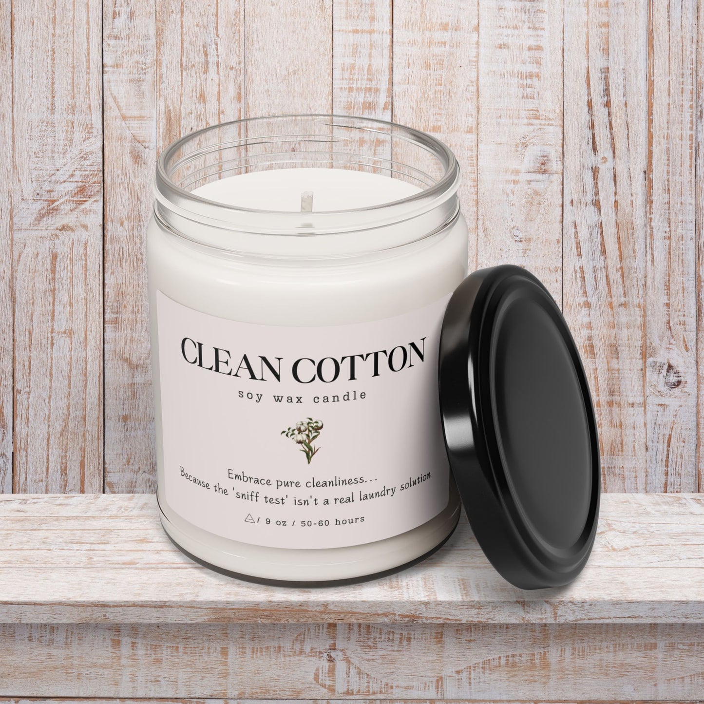 Clean Cotton Scented Candle ⎮ Freshness That Lasts Longer Than Laundry Day