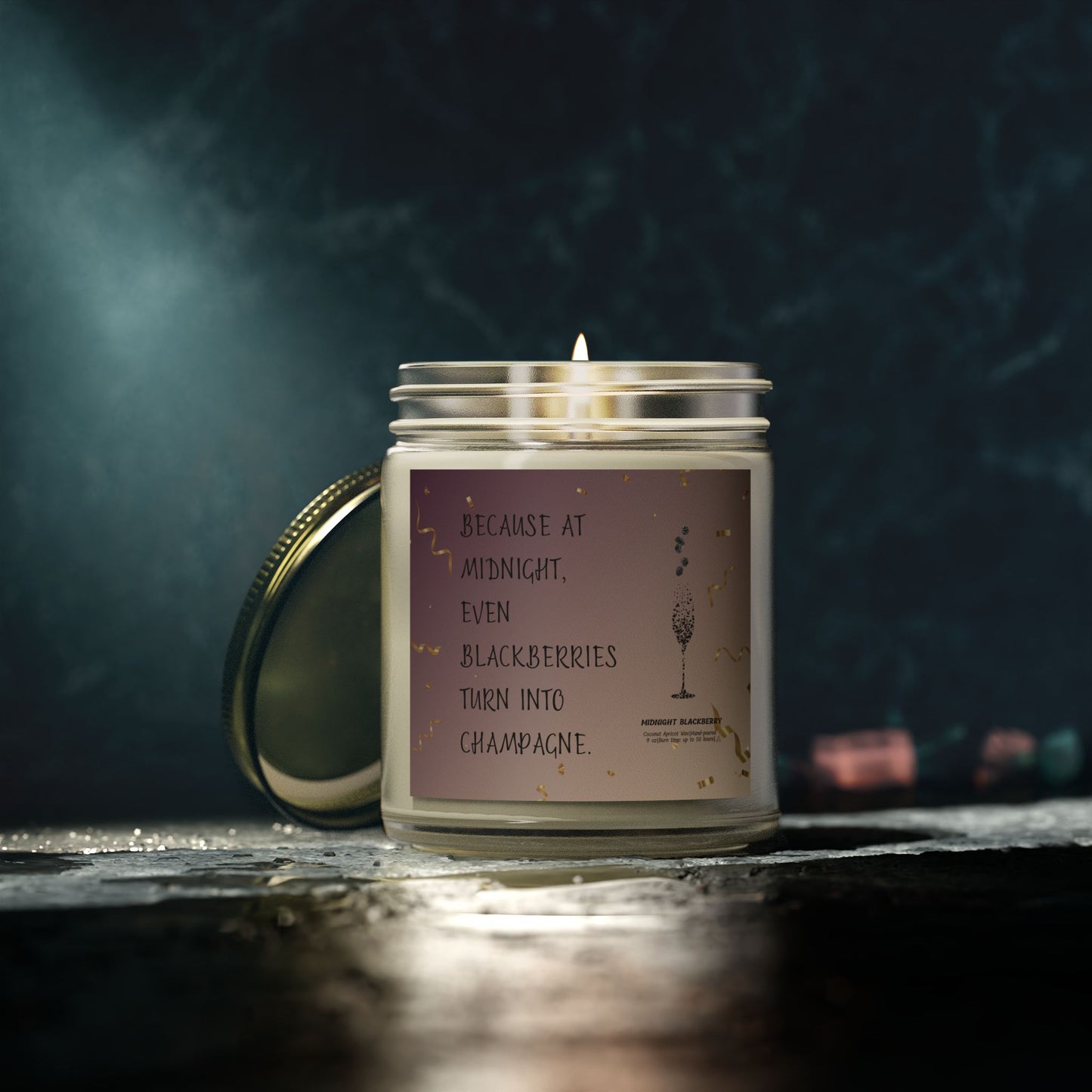 Midnight Blackberry Scented Candle | Because of Midnight