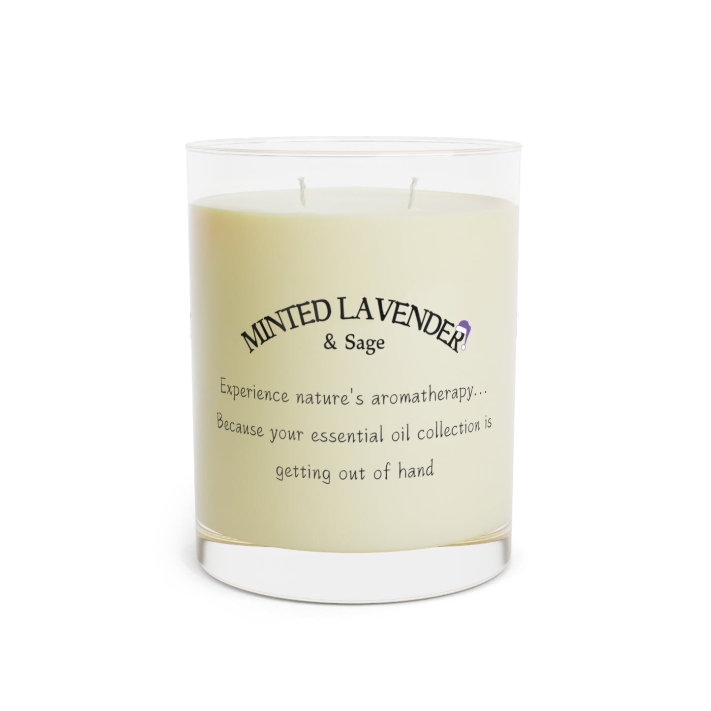 Minted Lavender & Sage Scented Candle  |  Fresh as Morning Dew (Not Your Gardening Skills)