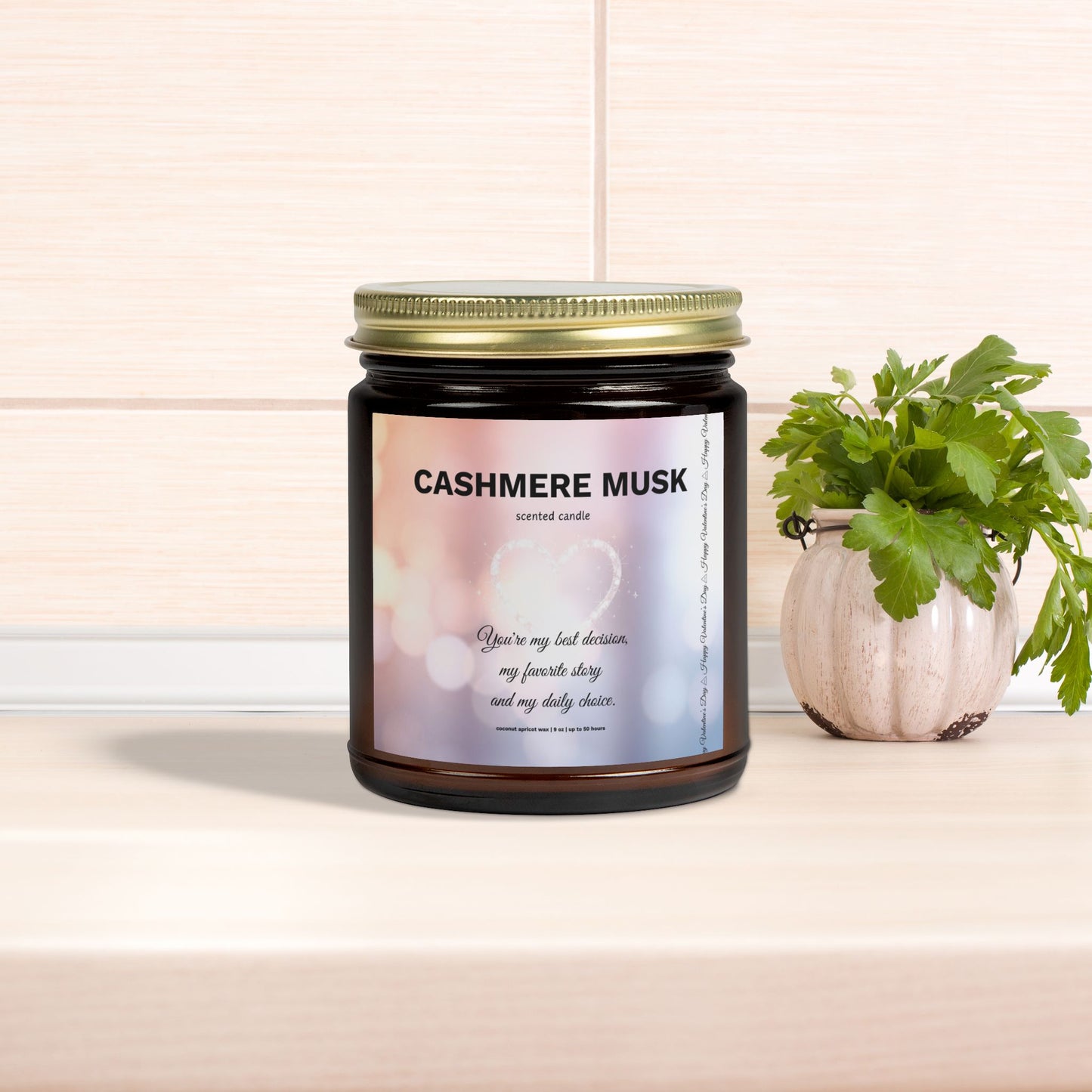 Cashmere Musk Scented Candle | Love Stories & Promises