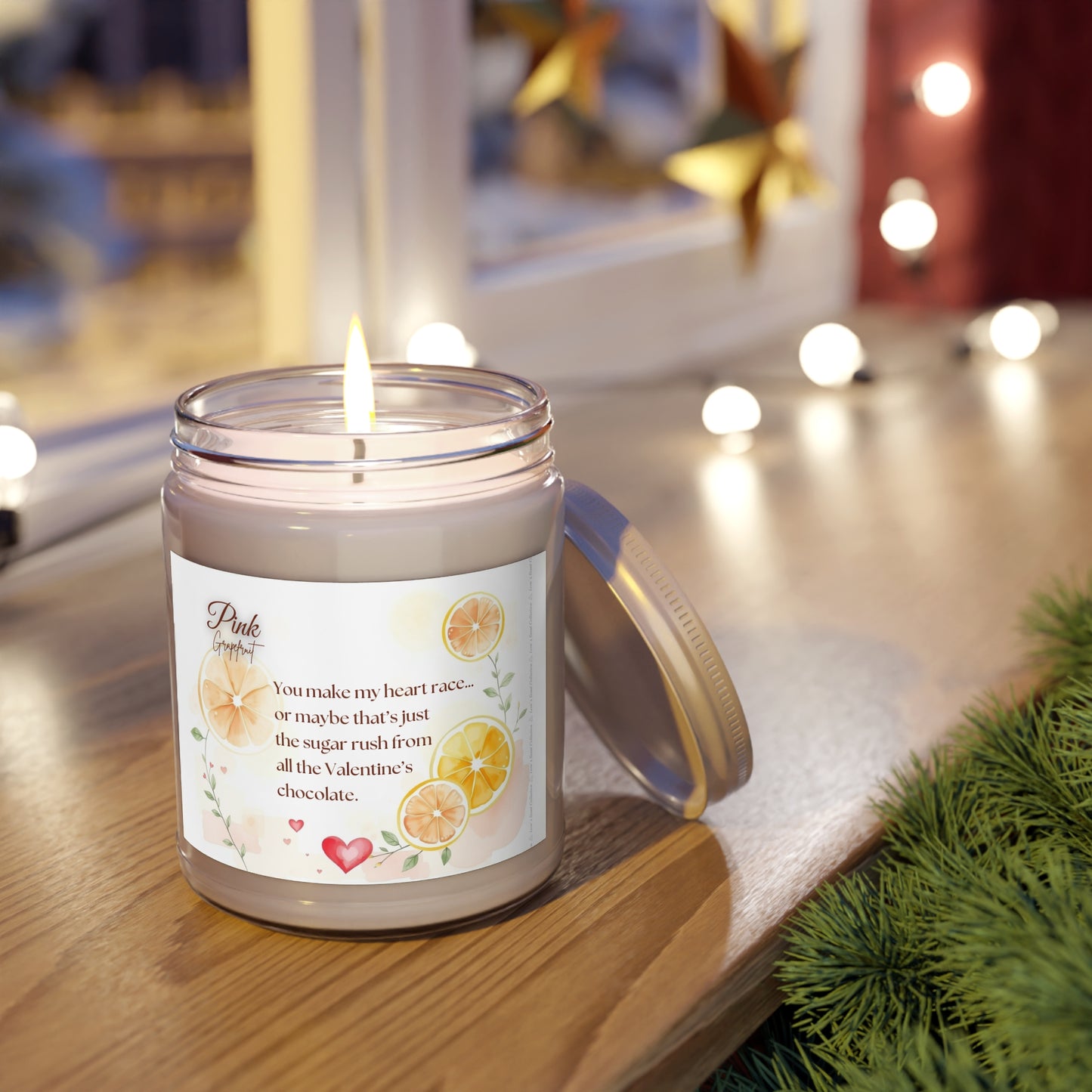 Pink Grapefruit Scented Candle ⎮ You Make My Heart Race… Or Maybe It’s the Chocolate!